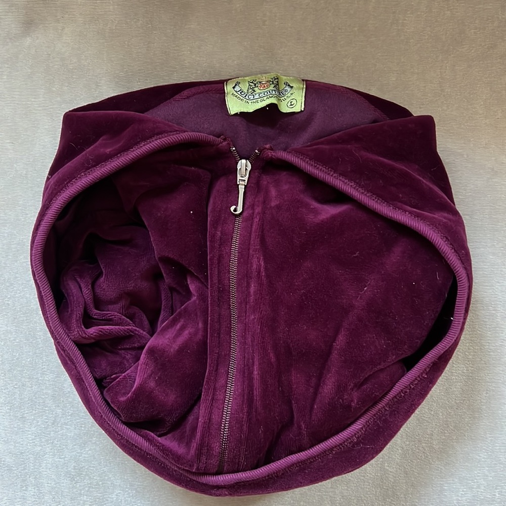 JUICY COUTURE VELOUR J JACKET MAROON - Picture 3 of 3